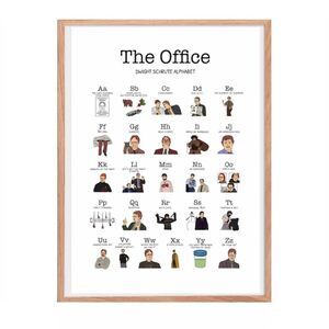 The Office Dwight Schrute Alphabet Print